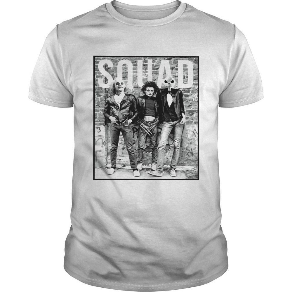 Squad Beetlejuice Edward Scissorhands Skellington Shirt